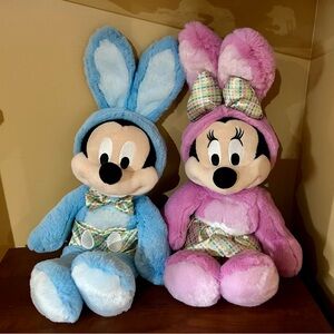 Disney Easter bunny Mickey Minnie plush toys $20 for all two